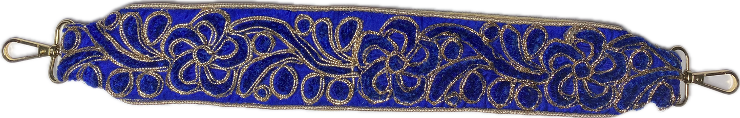 Anse précieuse brodée " bleue saphir" La Gambade