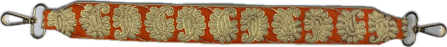 Anse précieuse brodée "cashmere orange" La Gambade