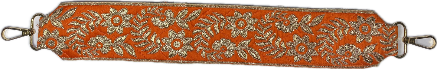 Anse précieuse brodée "trianon orange" La Gambade