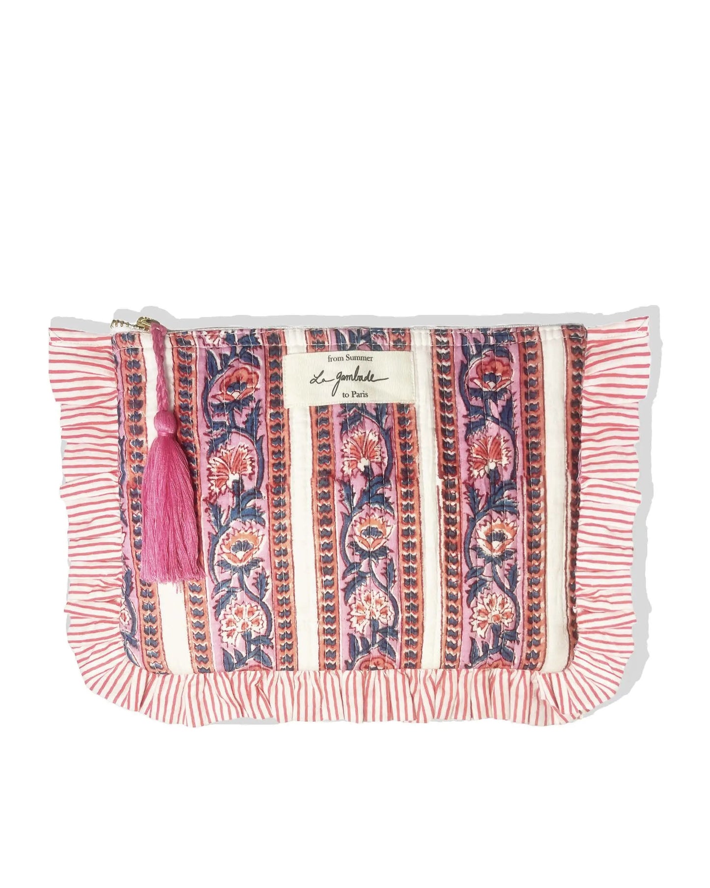 Pochette à volants "Quilted" rose Capri Line La Gambade