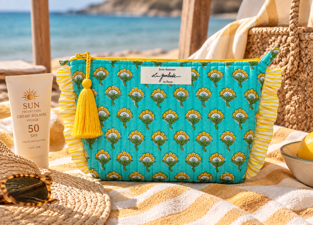 Trousse de toilettes à volants "Quilted" Marigold