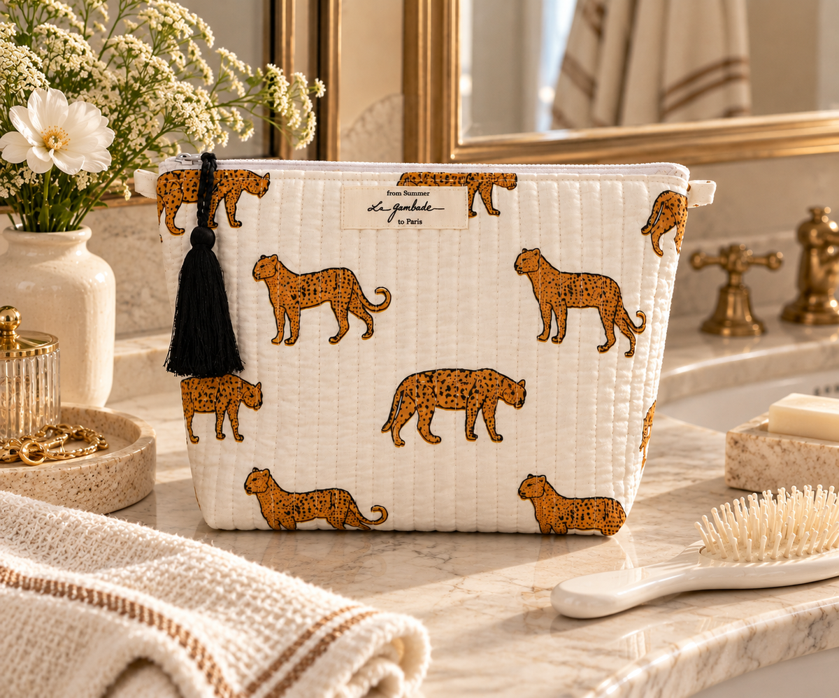 Trousse de toilettes "Quilted" Léopards