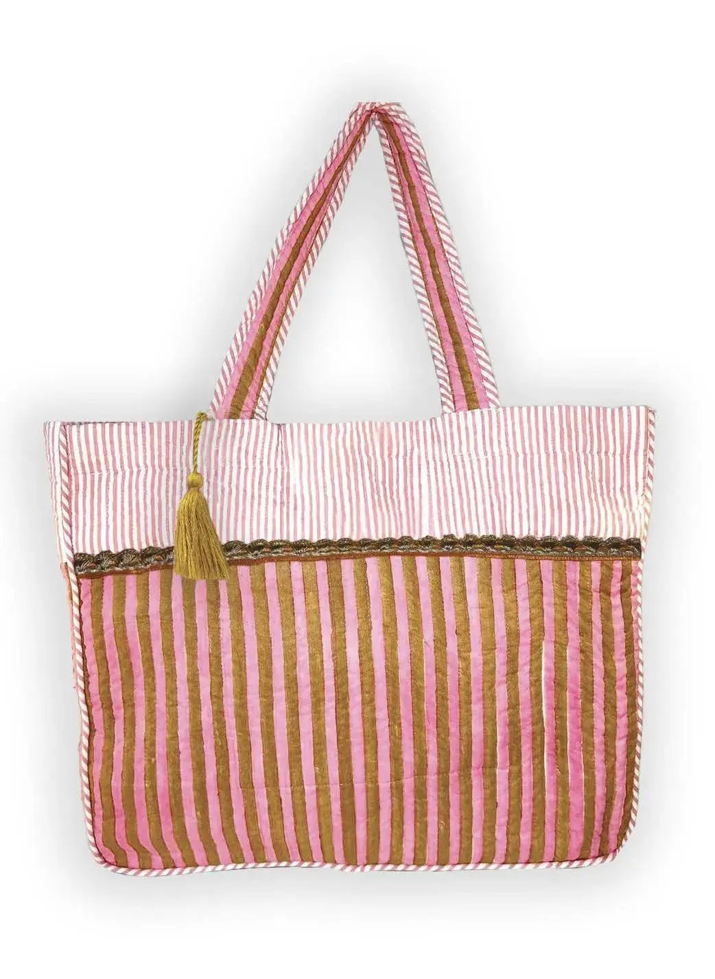 Grand Cabas Pink Stripes lagambadecreation