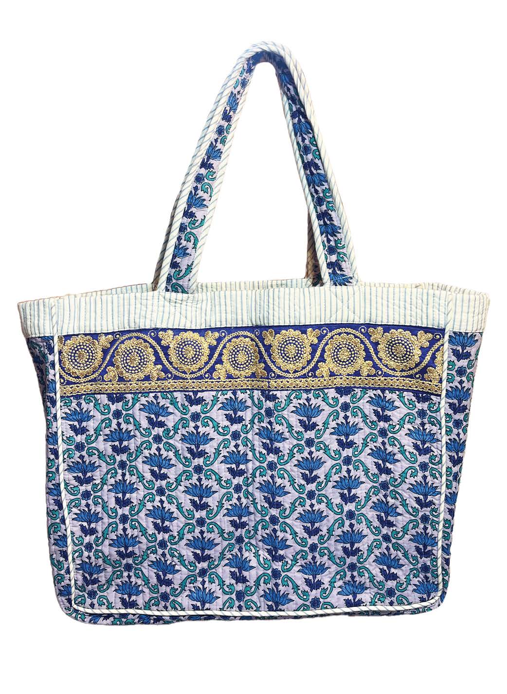 Grand Cabas bleu Céleste lagambadecreation