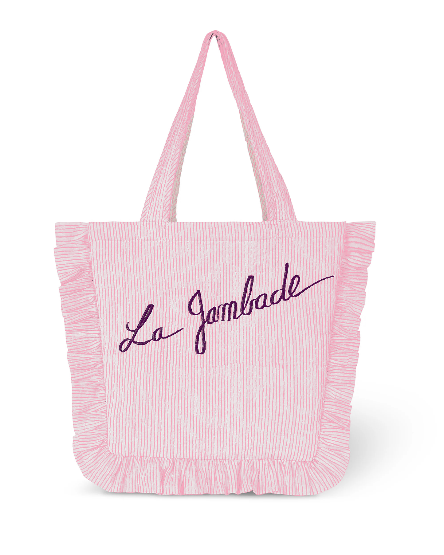 Sac à volant "LA GAMBADE" rose légère lagambadecreation