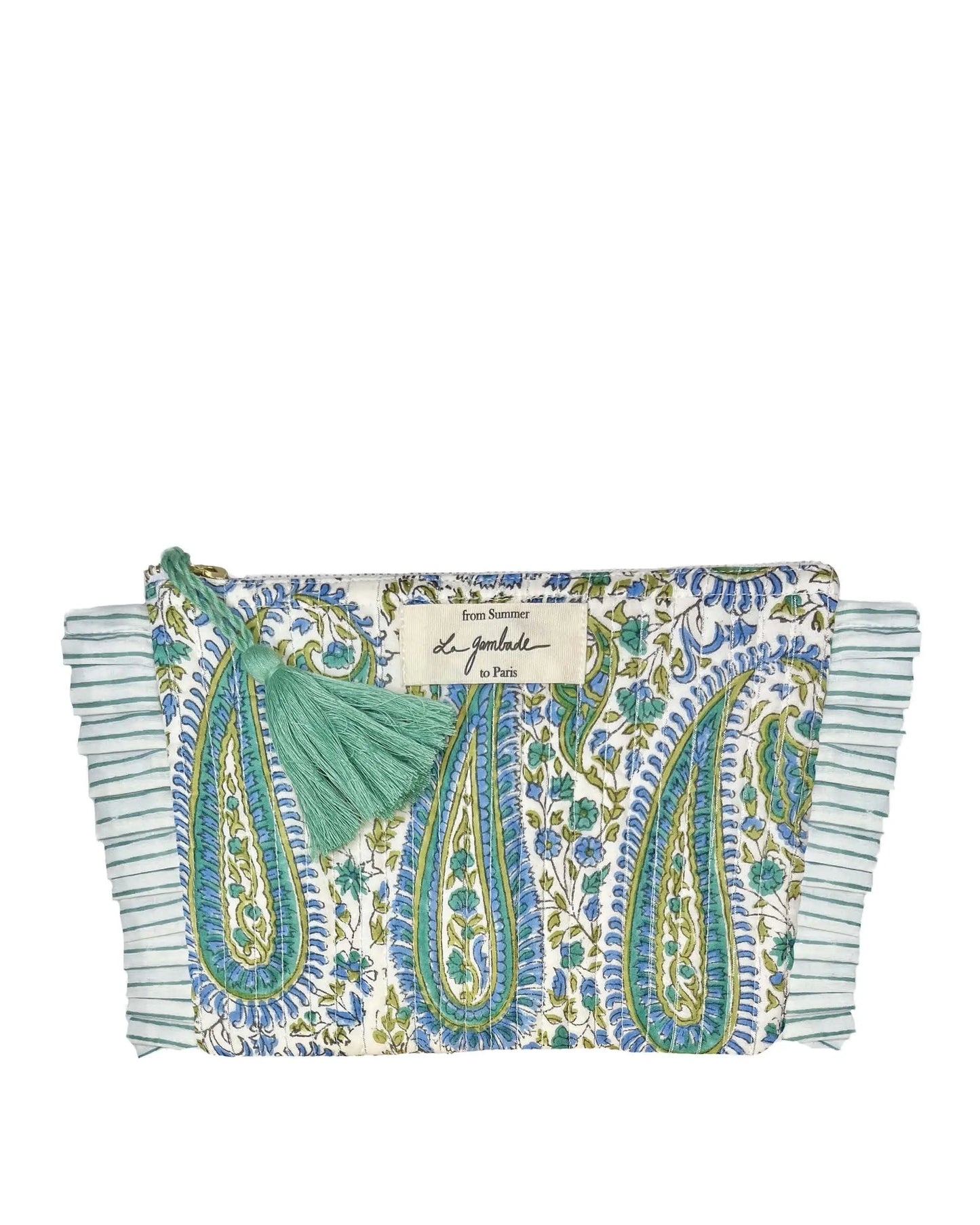 Trousse de toilettes à volants "Quilted" Vintage Cashmere La Gambade