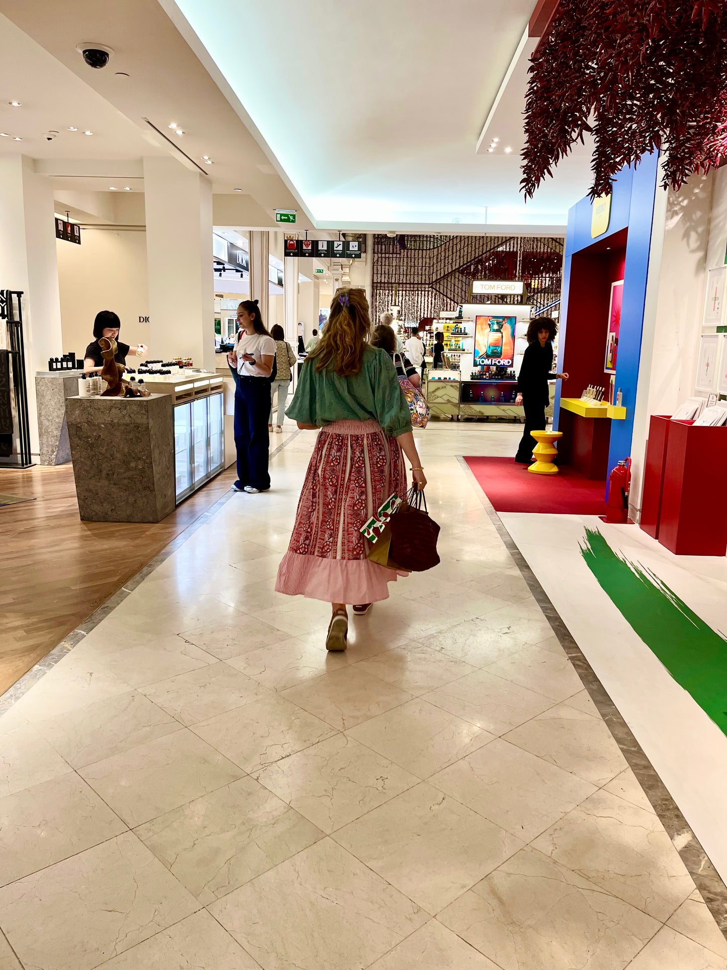 PINK ELASTIC WAIST SKIRT ROSE