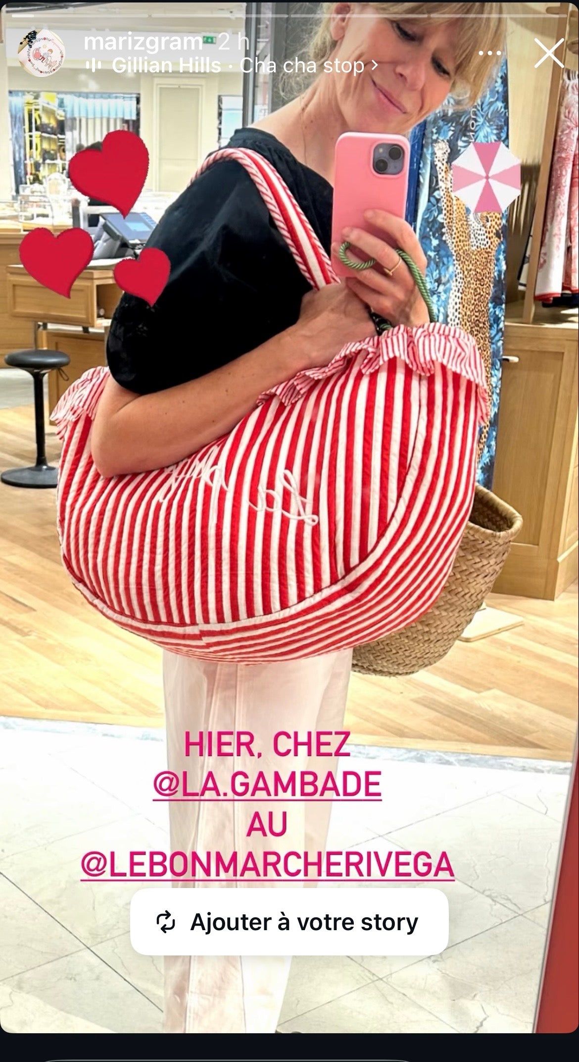 LA PLAGE QUILTED BAG - ST TROPEZ  RED BAG