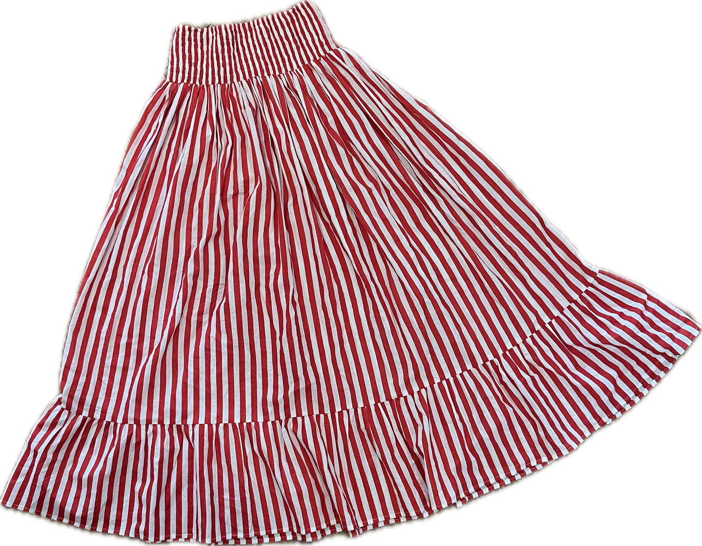 RED STRIPES ELASTIC WAIST SKIRT-ROUGE BAISER X AND TWO GIRLS