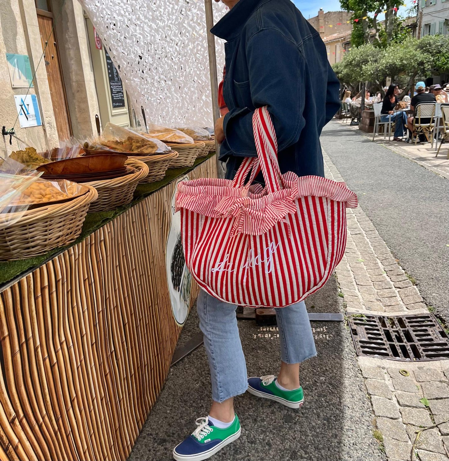 LA PLAGE QUILTED BAG - ST TROPEZ  RED BAG