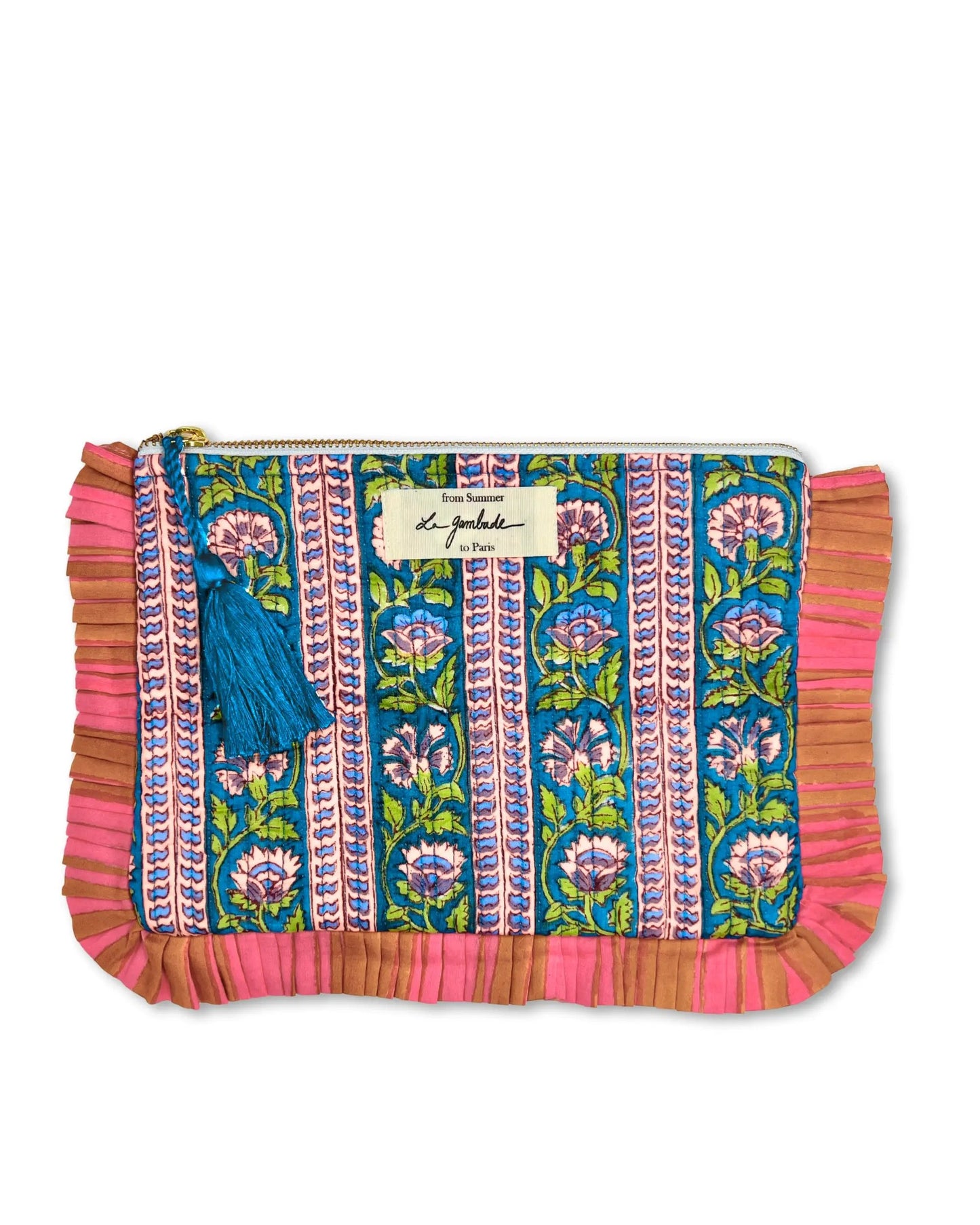 POCHETTE BLUE BORDER La Gambade