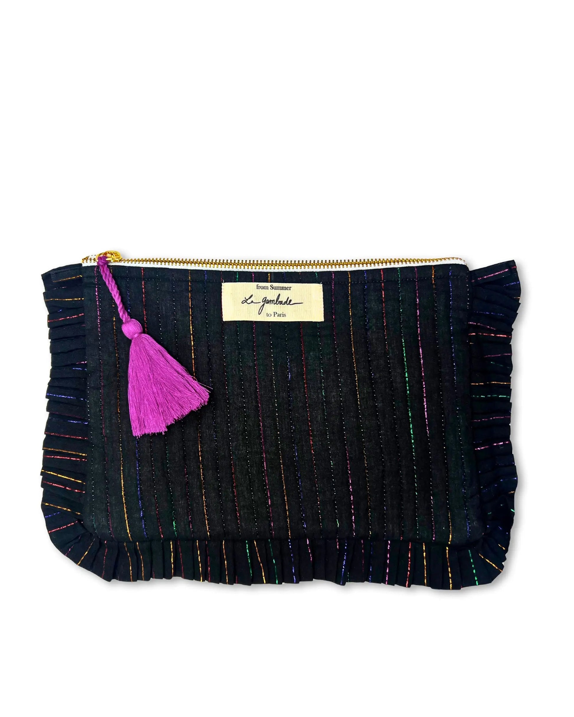 Pochette noire Lurex La Gambade