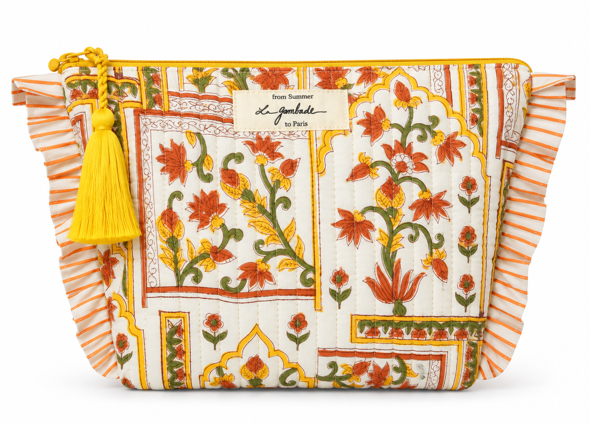 Trousse de toilettes à volants "Quilted" Indian Wall