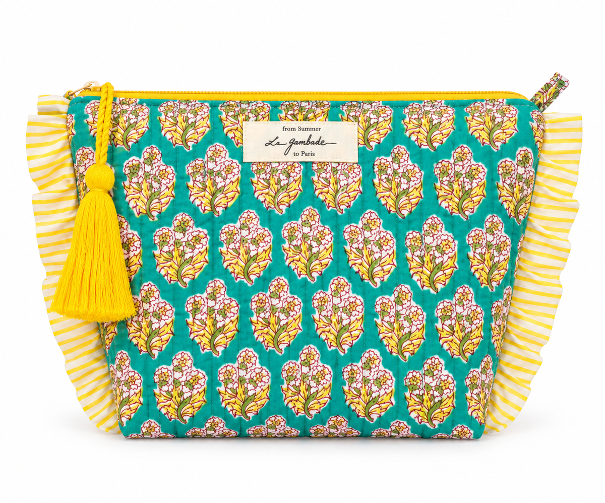 Trousse de toilettes à volants "Quilted" Sunflower