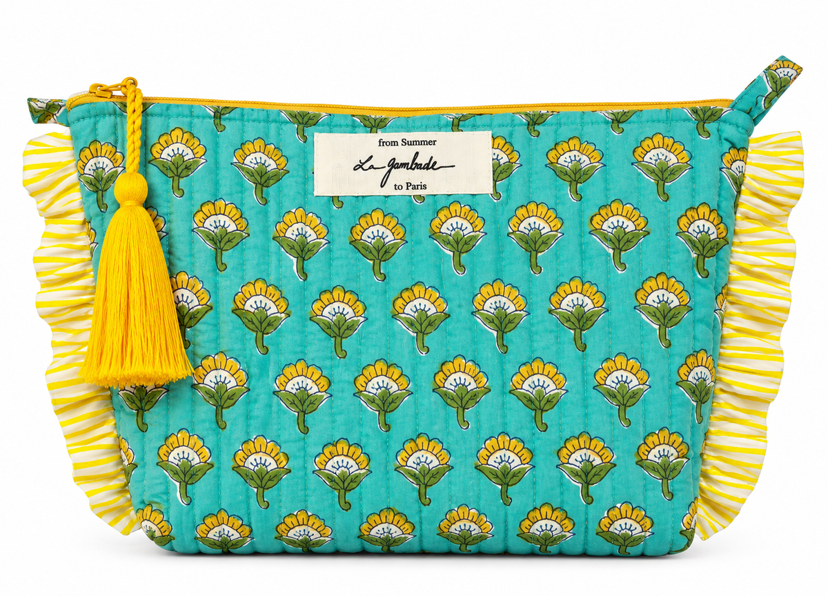 Trousse de toilettes à volants "Quilted" Marigold