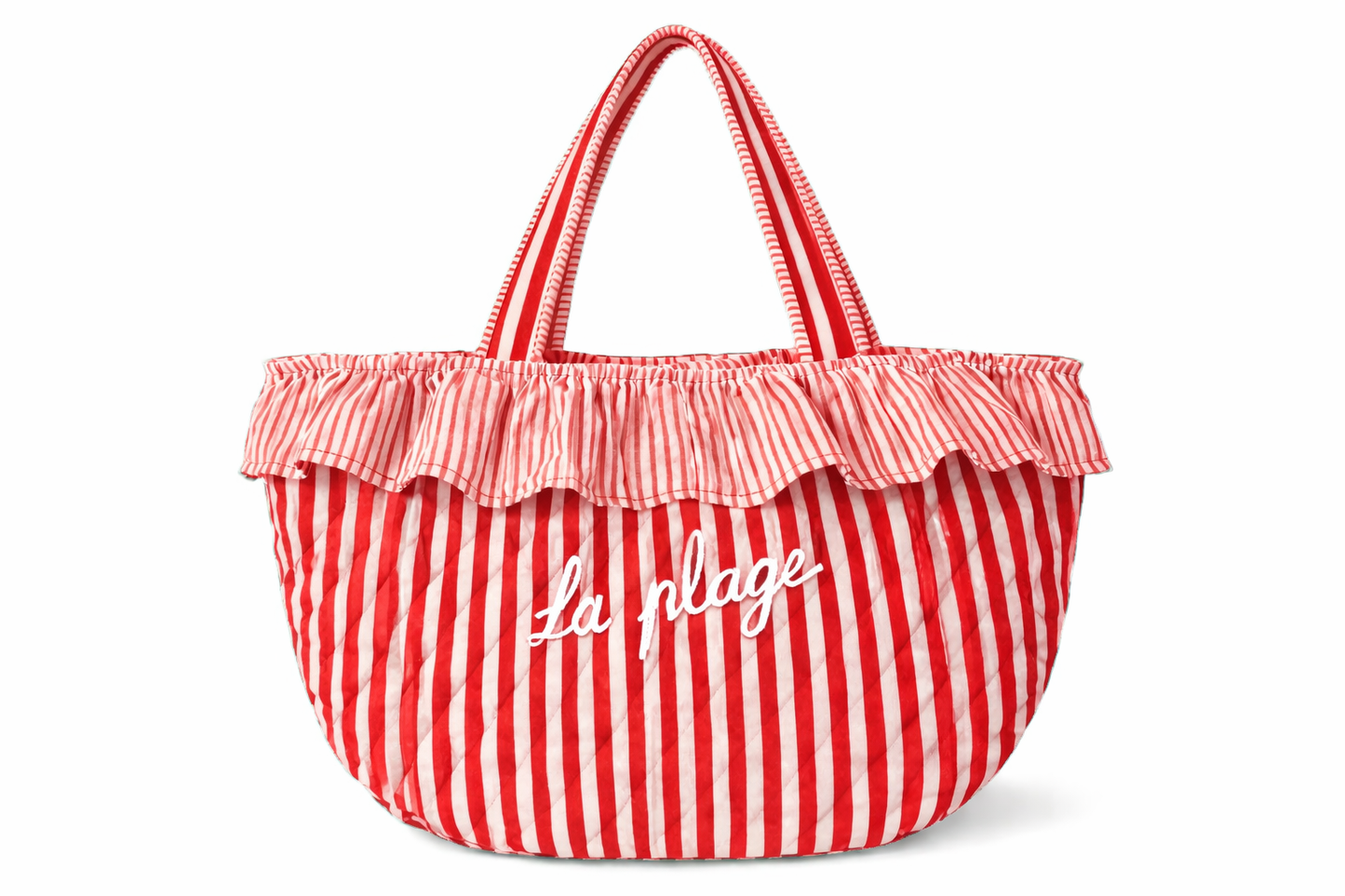 LA PLAGE QUILTED BAG - ST TROPEZ  RED BAG