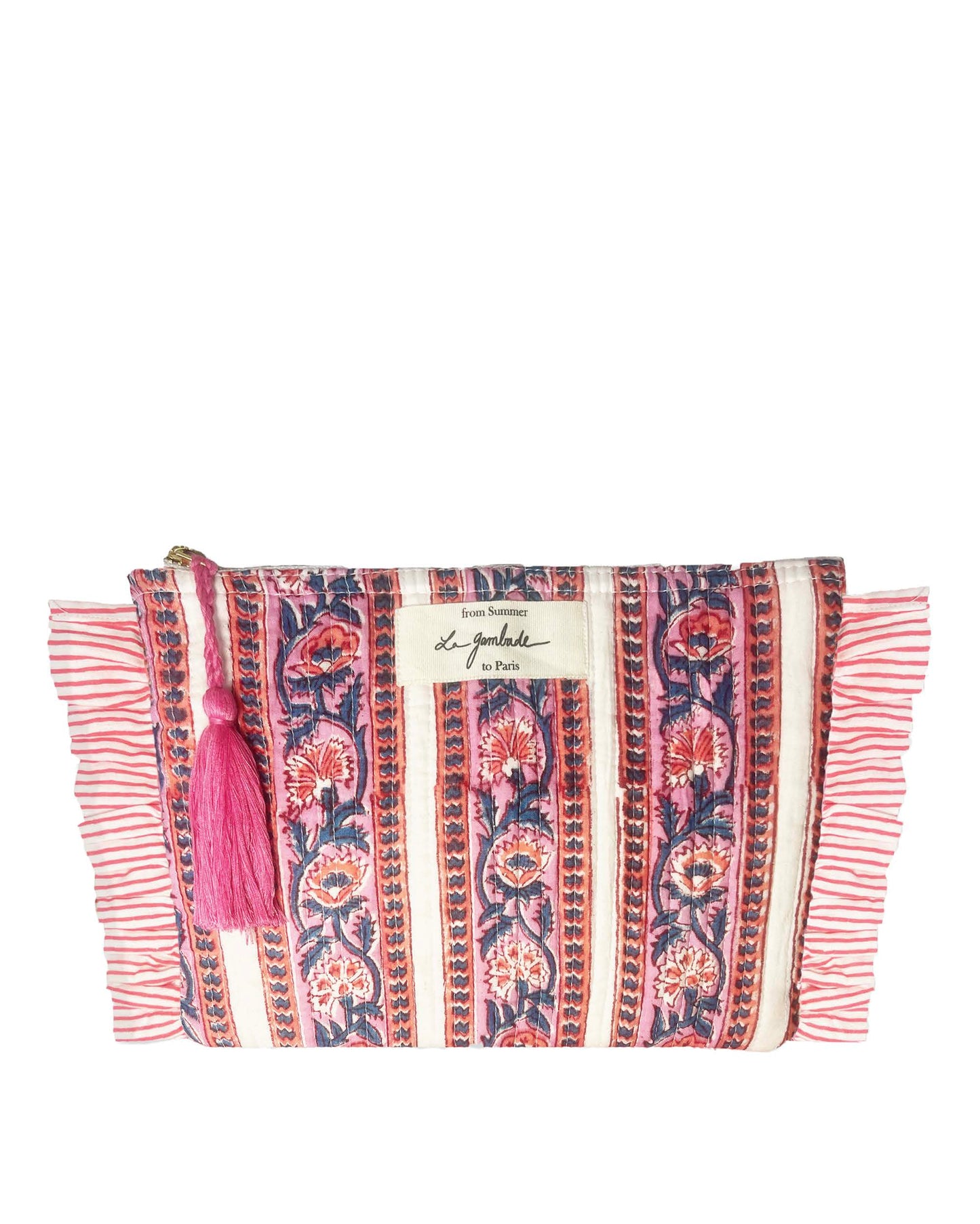 Trousse de toilettes à volants "Quilted" Pink Capri